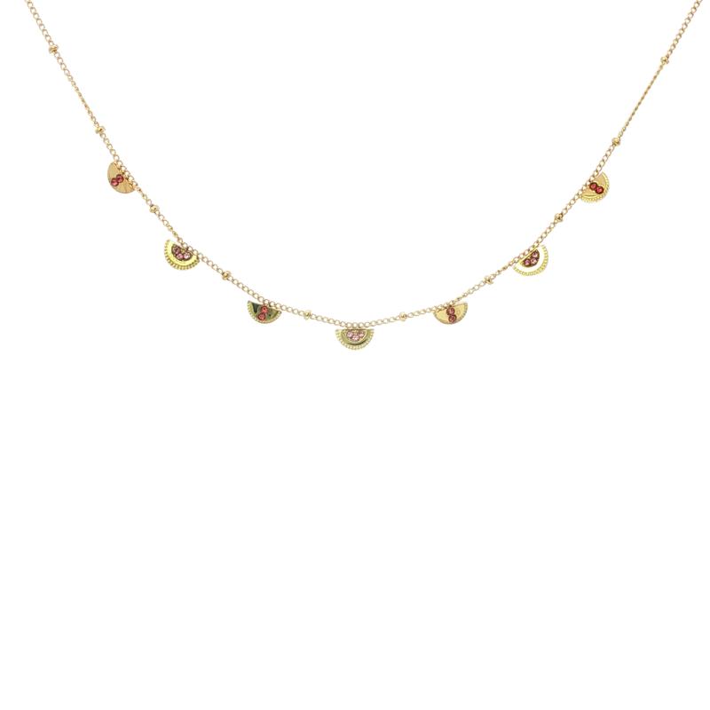 Semi Circles W Alternate Color Stone Choker