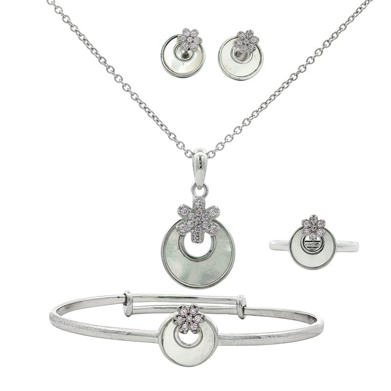 OS Mini Round Pearl With Pink Tiny Flower