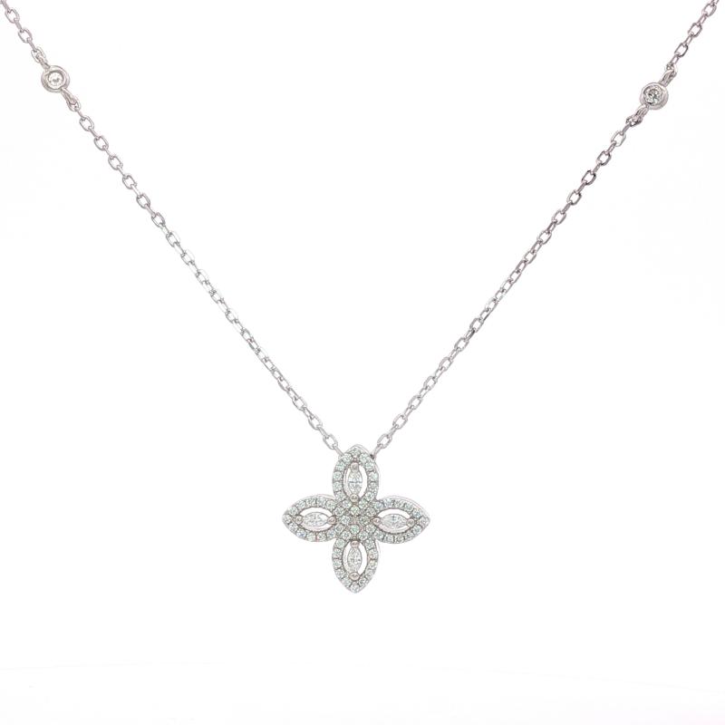 OS 1 Full Stone Flower Necklace 