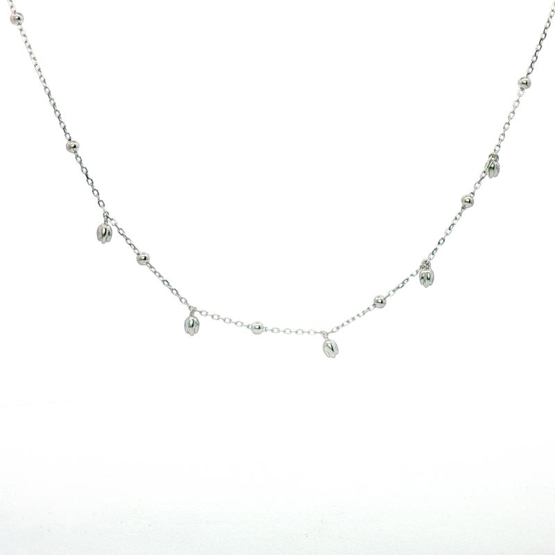 OS - 5 Flowers Buds with Beads Choker 