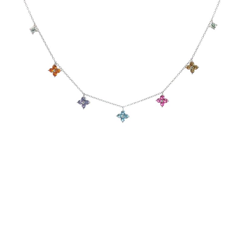 OS - Multi Closured 4 Diamonds 5Flowers choker 