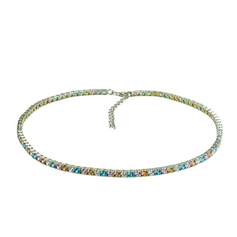 OS - Med Alt Colored Stones Choker 
