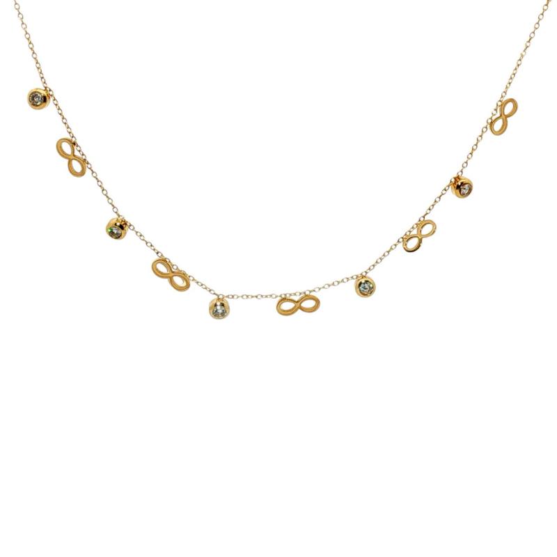 Infinity & Colored Stud Choker