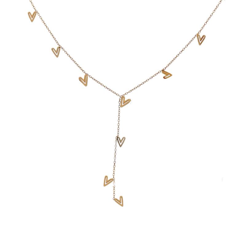 V Shapes Pendant Choker