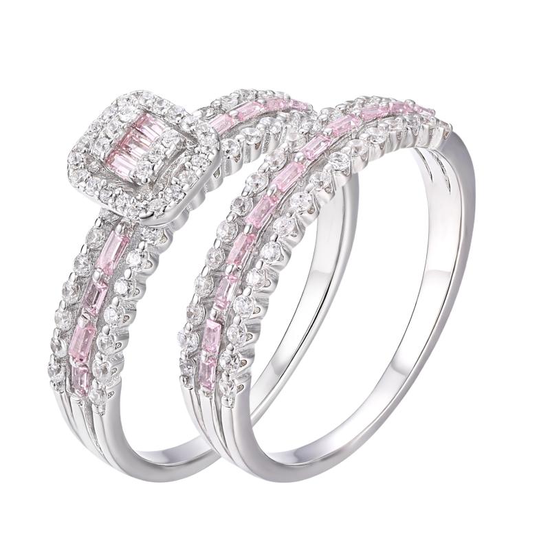 OS 3 Line Square Cut Double Ring