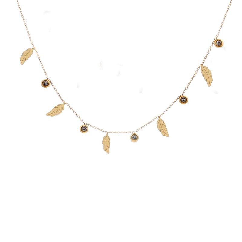 Leaves & Studs Choker