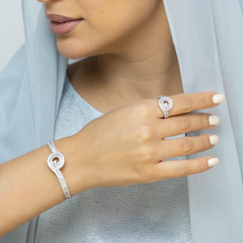 SA Bangle Set - Crystal Swirl Helo Duo