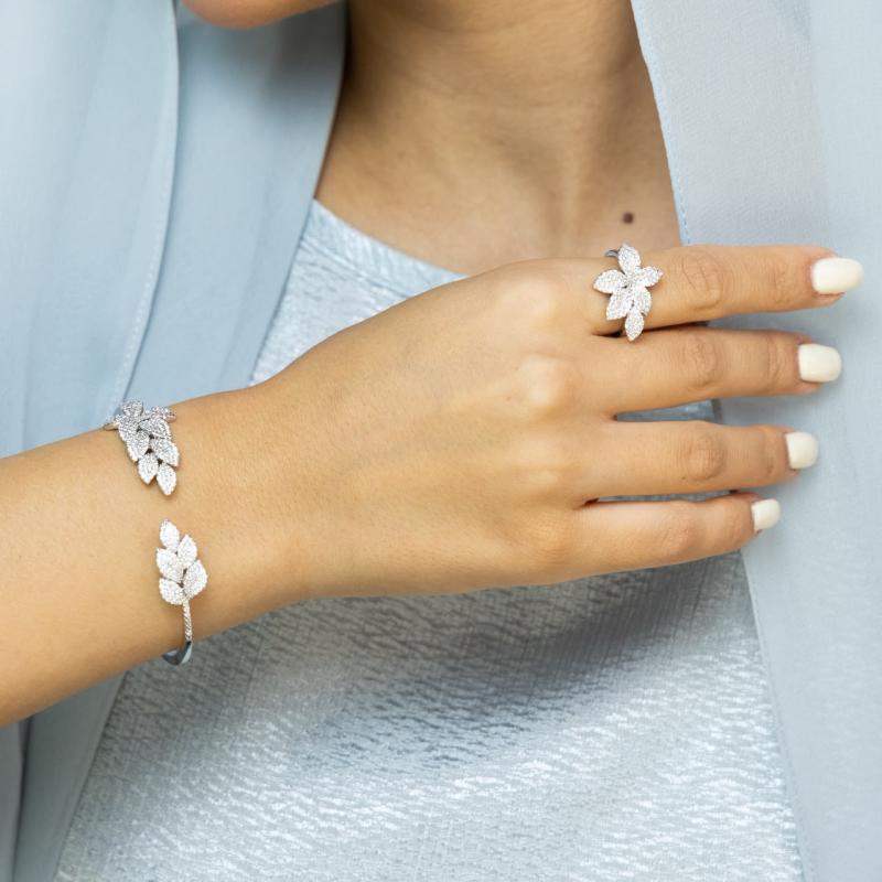 SA Bangle Set - Floral Flow Cuff