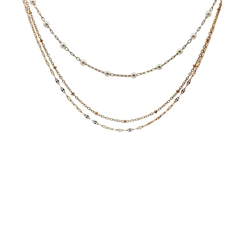 Tri Chains Necklace