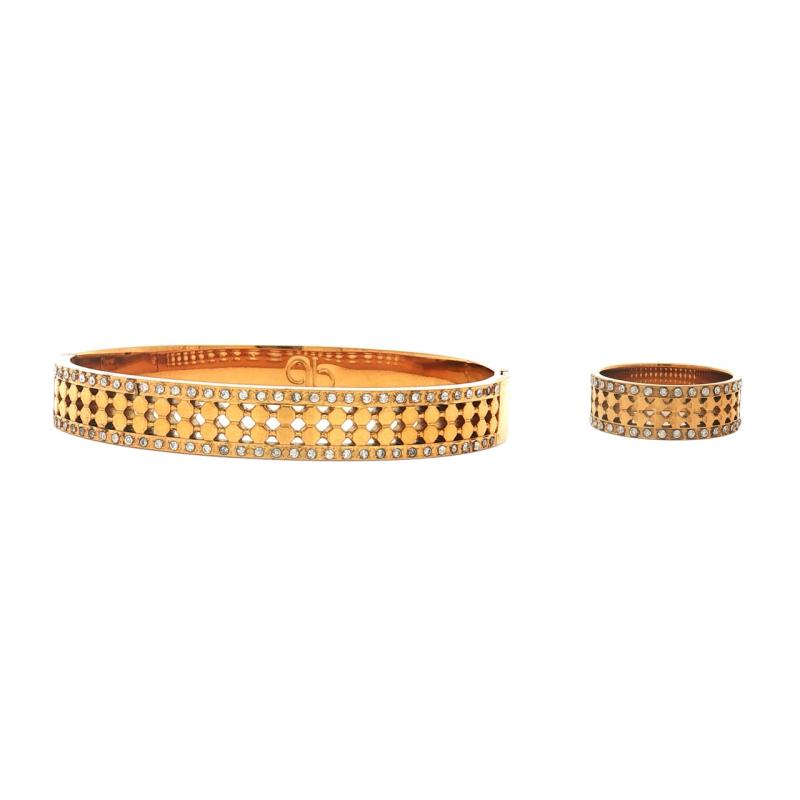 Bangle Set - Openwork Lattice Dou (G)