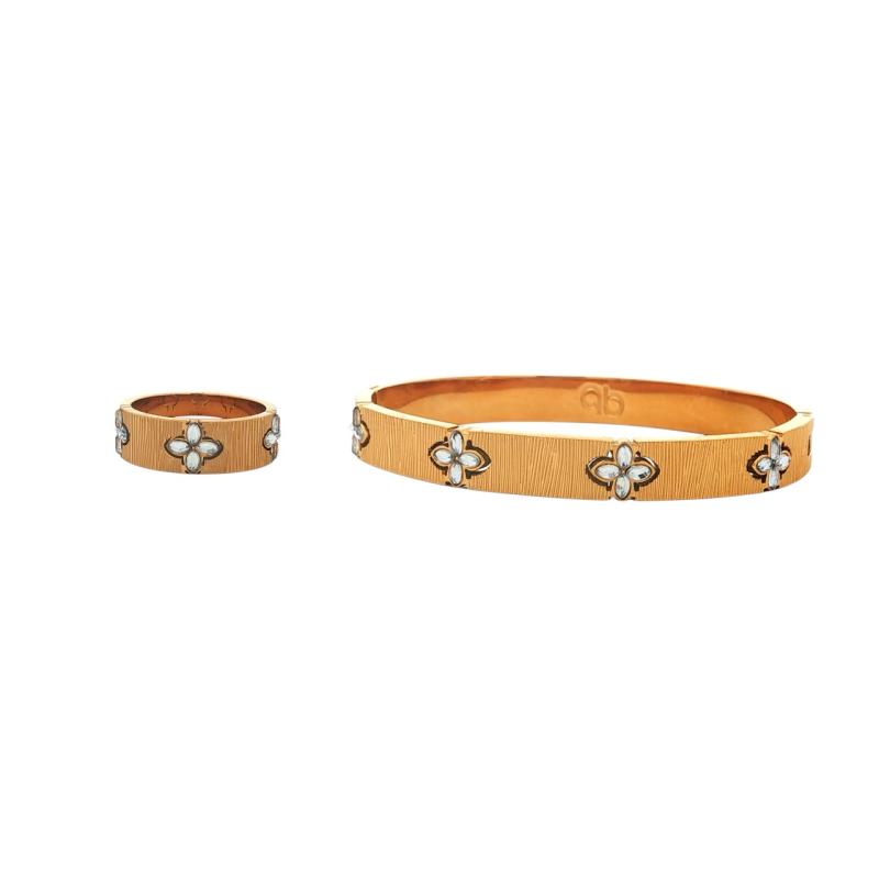 Bangle Set - Brushed Floral Set (G)