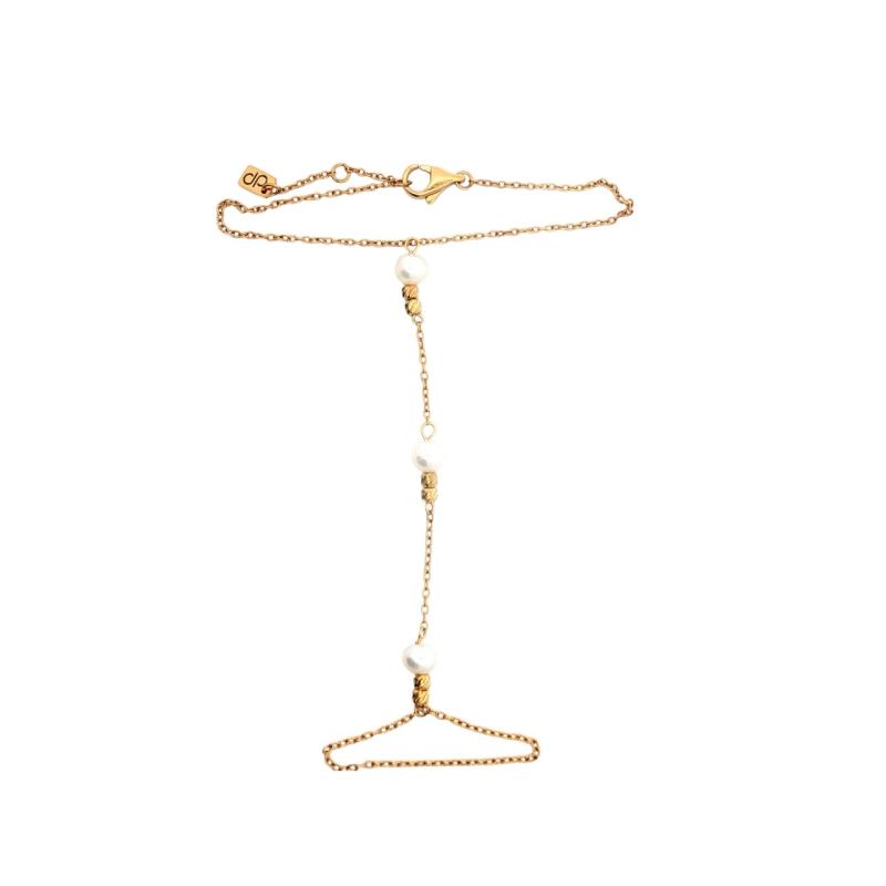 Tri Pearl Ring Bracelet (G)