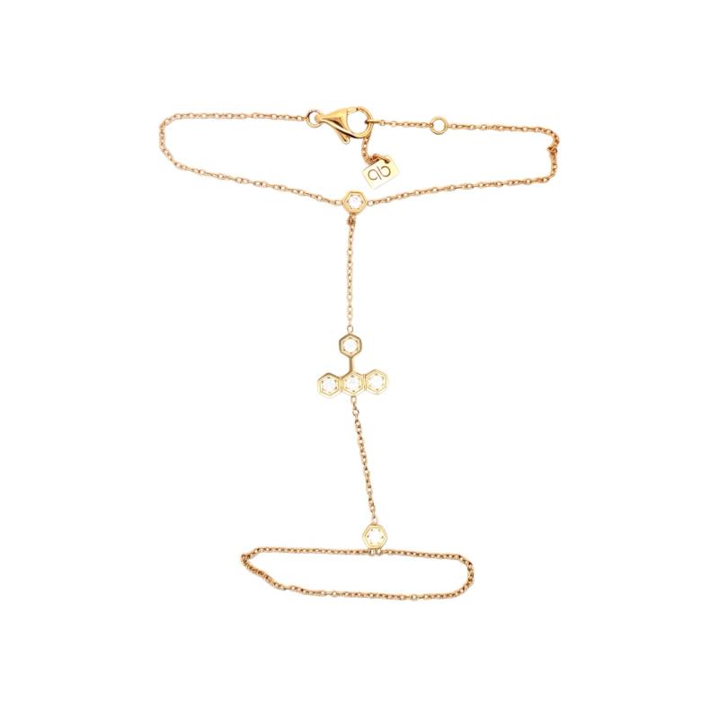 Hexagon Crystal Ring Bracelet (G)