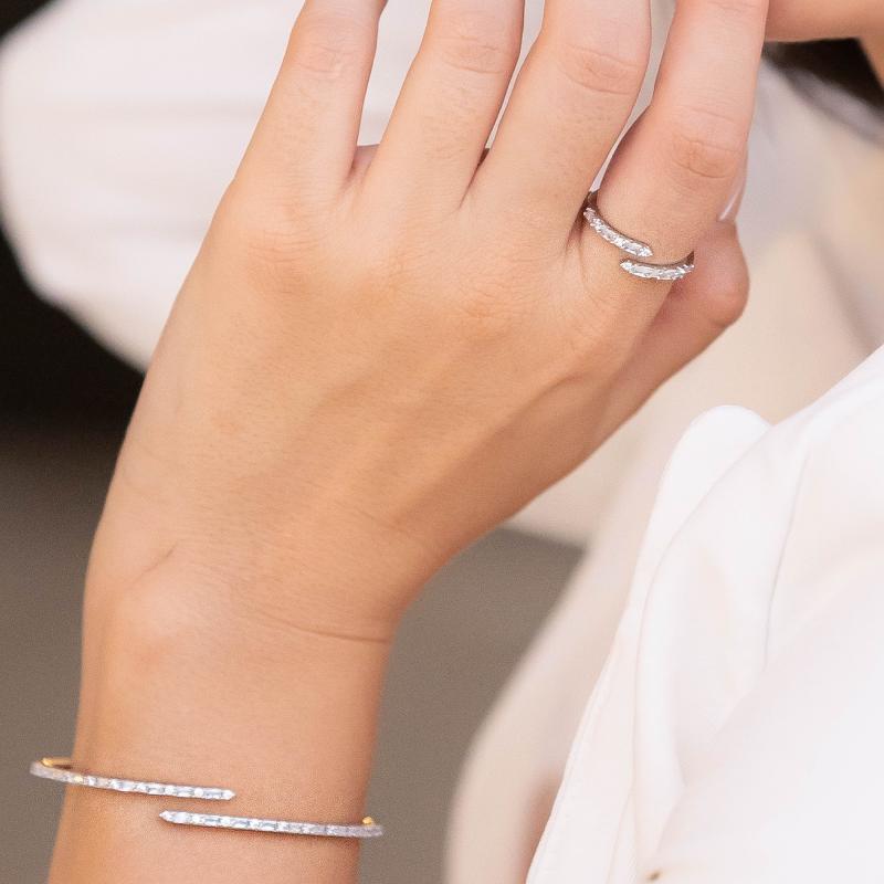 SA Bangle Set - Rectangular Stones (S)