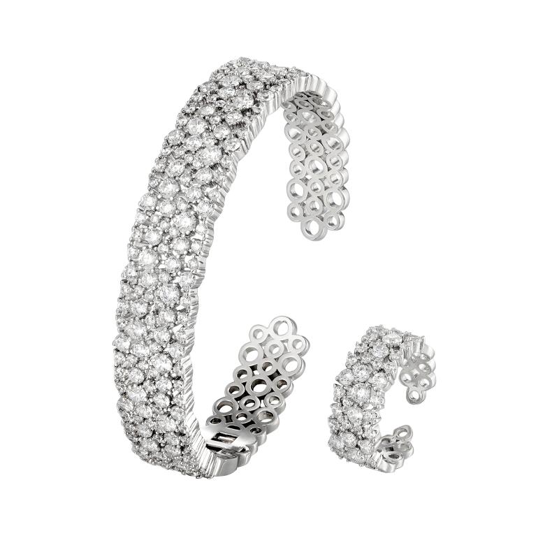 SA Bangle Set - Full Round Crystal Duo (S)