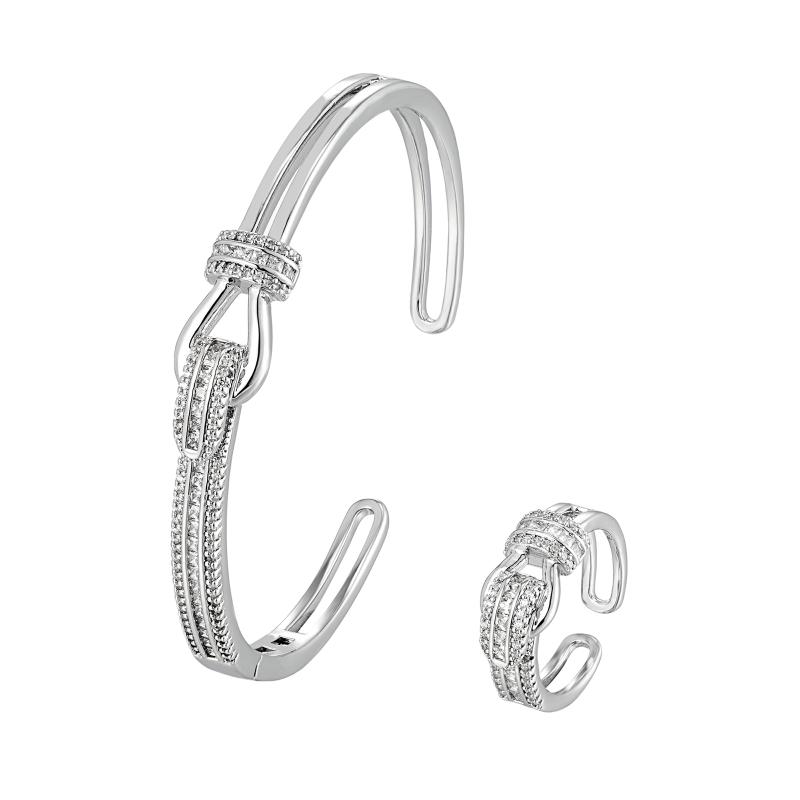 SA Bangle Set - Crystal Belt Buckle (S)