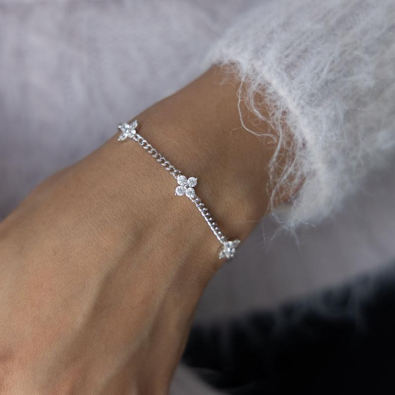 OS - 5 Sparking Clover Bracelet 