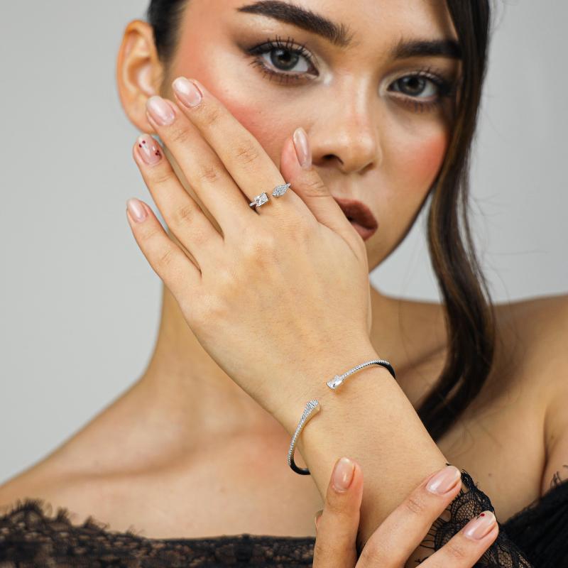 SA Bangle Set - Colored Rec & Geometric (S)