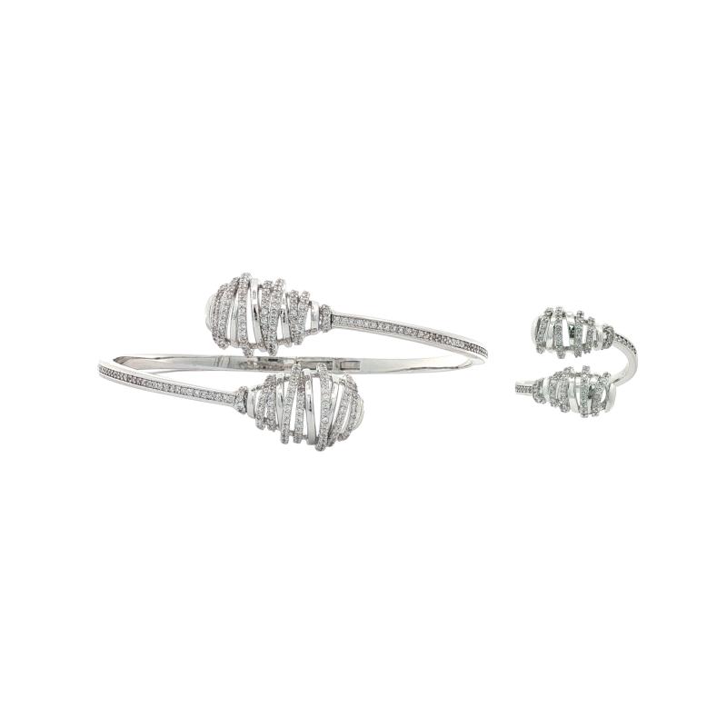 SA Bangle Set - Two Head FS Spiral (S)