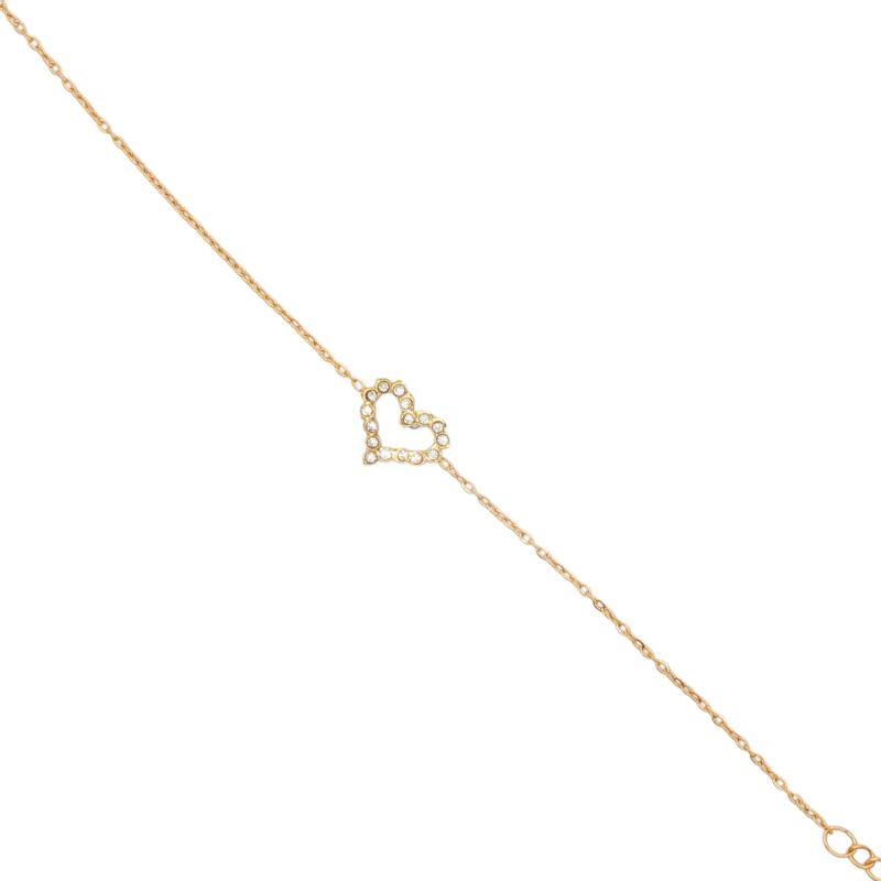 Mini - Heart charm w zircons