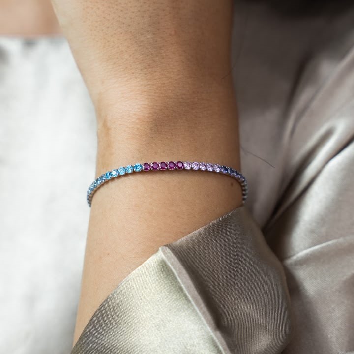 OS Mini - Diff Colored Tennis Bracelet (2.75mm)