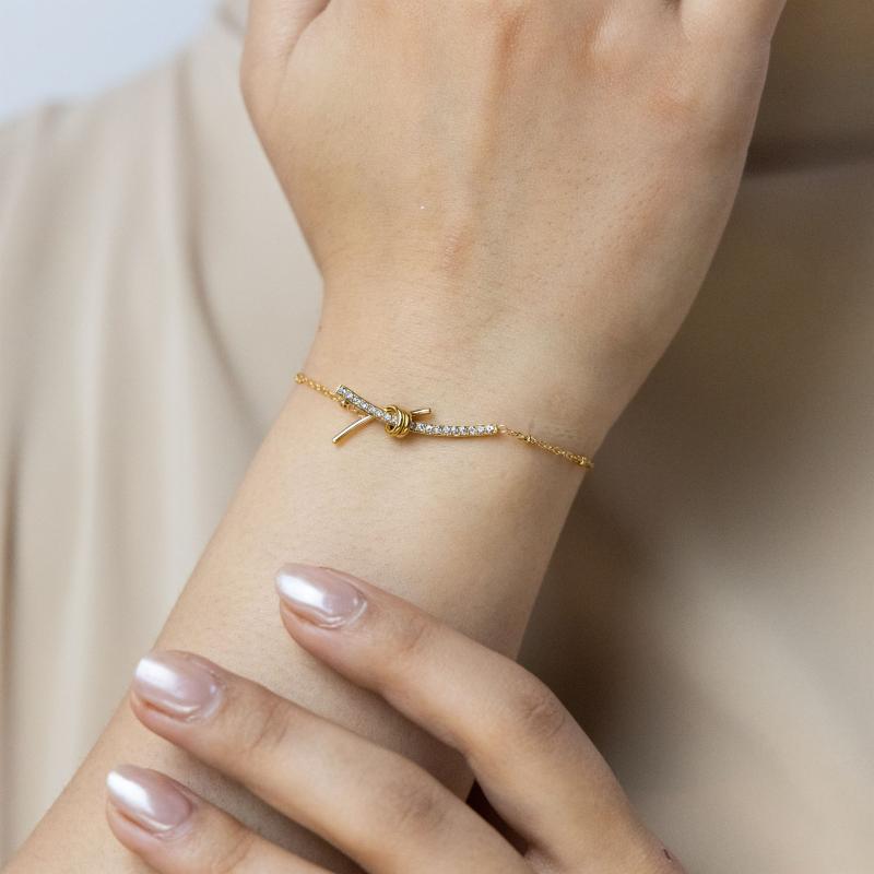 Mini - Stone Bar Knot Bracelet