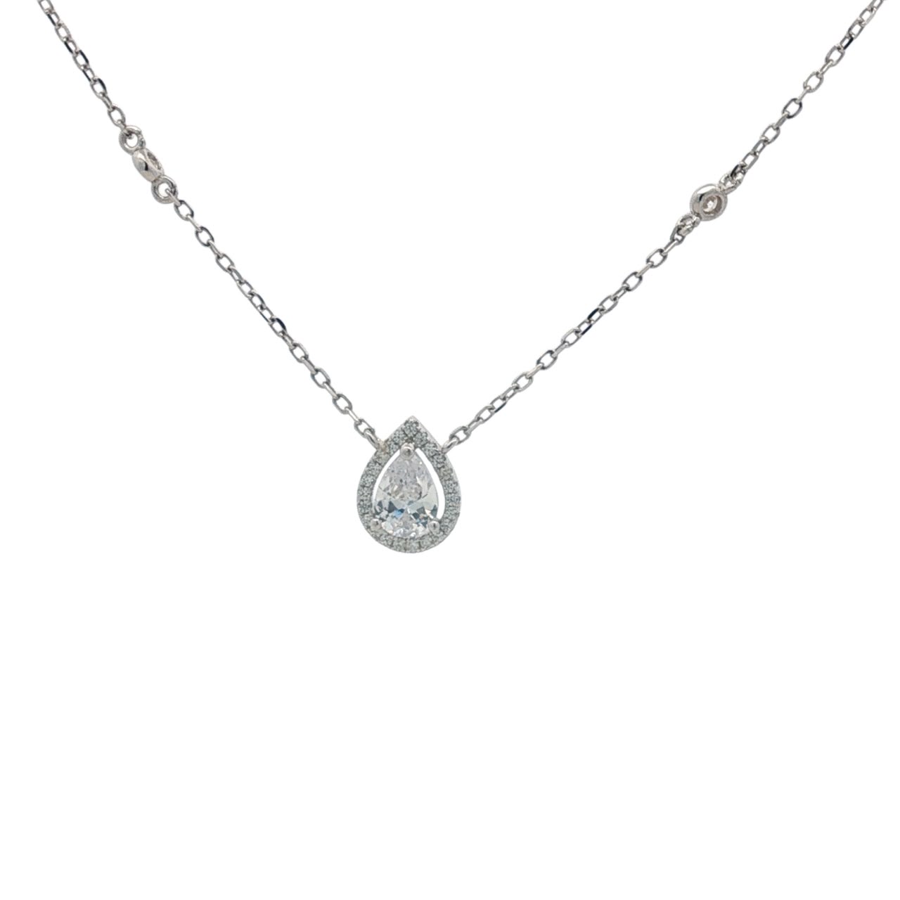 OS - Teardrop Cut w Studs Necklace