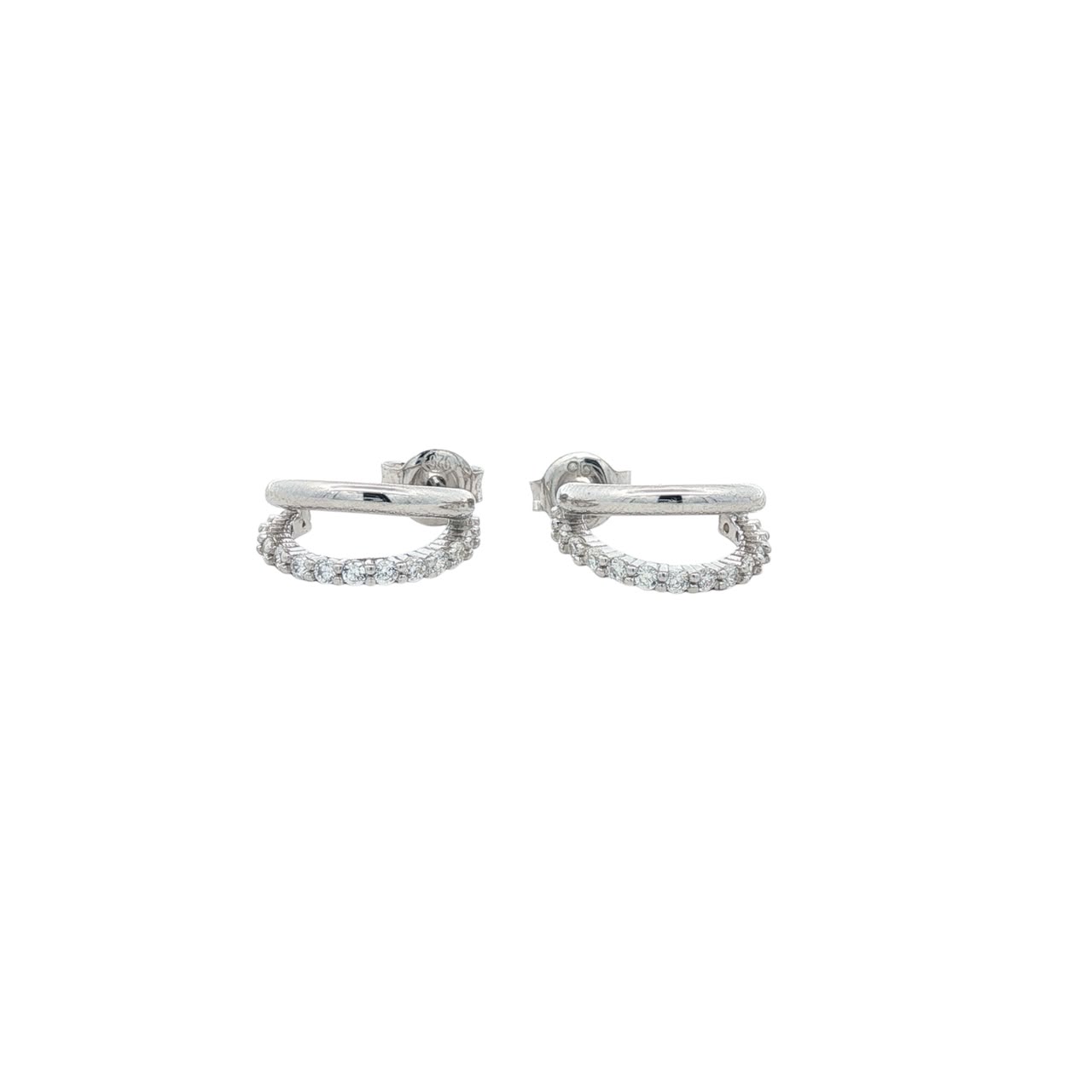 OS - Dual Arch Open Hoops Earring