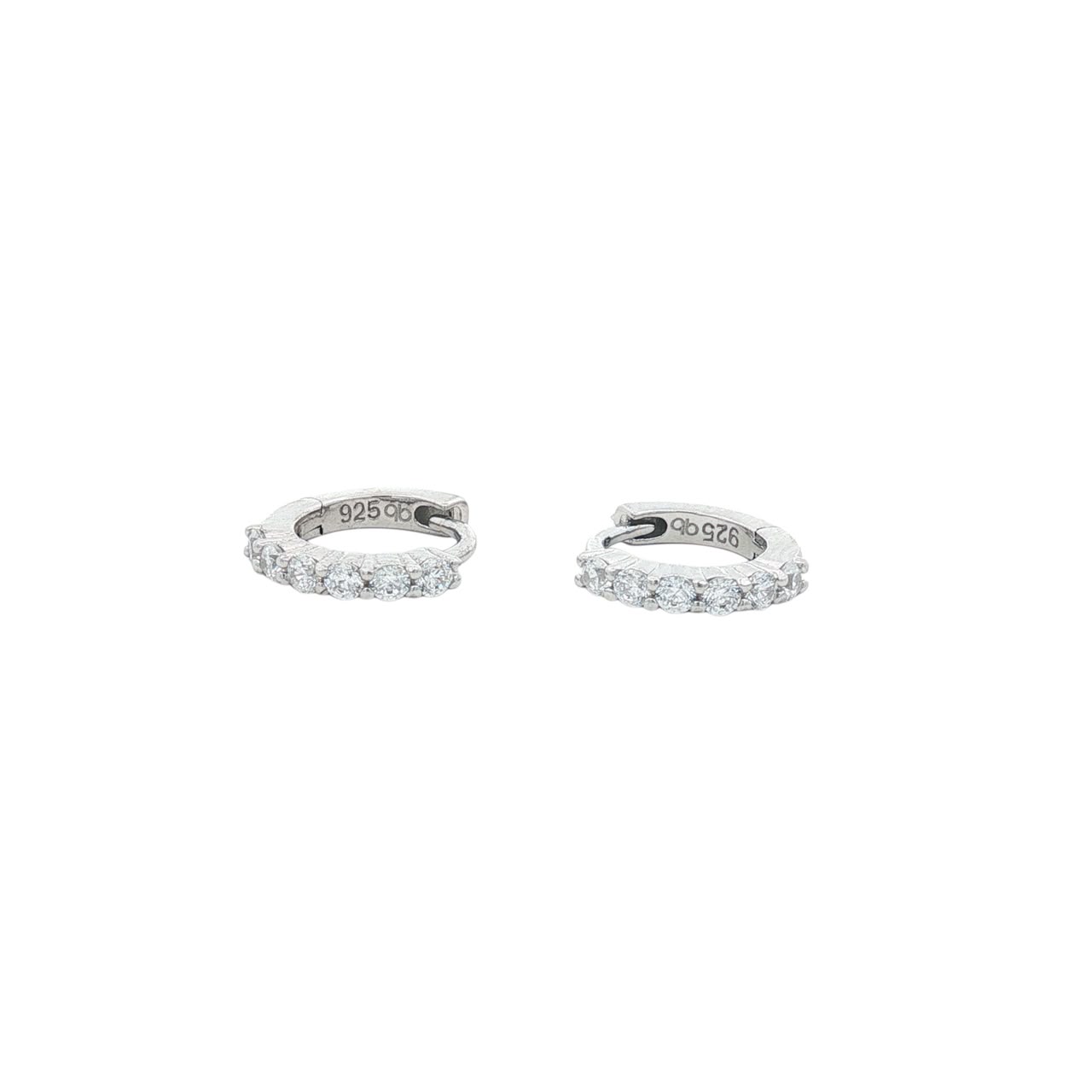 OS - Half Stone Hoop Earing