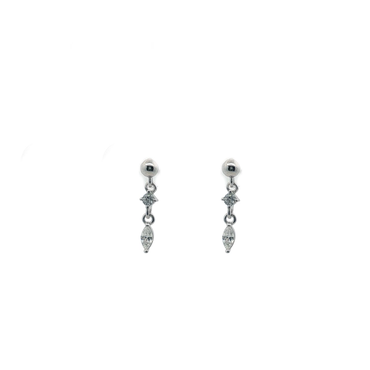 OS - Marquise w Stud Drop Earring