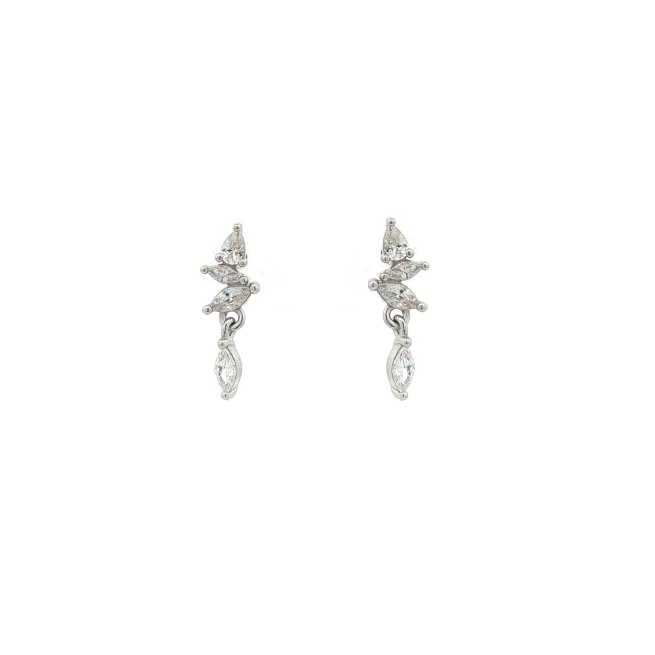 OS - Marquise w Drop Thread Lock Earring