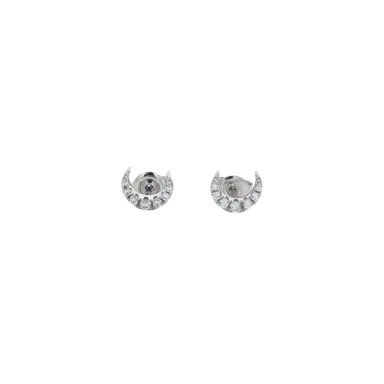 OS - Sparkle Crescent Moon Studs