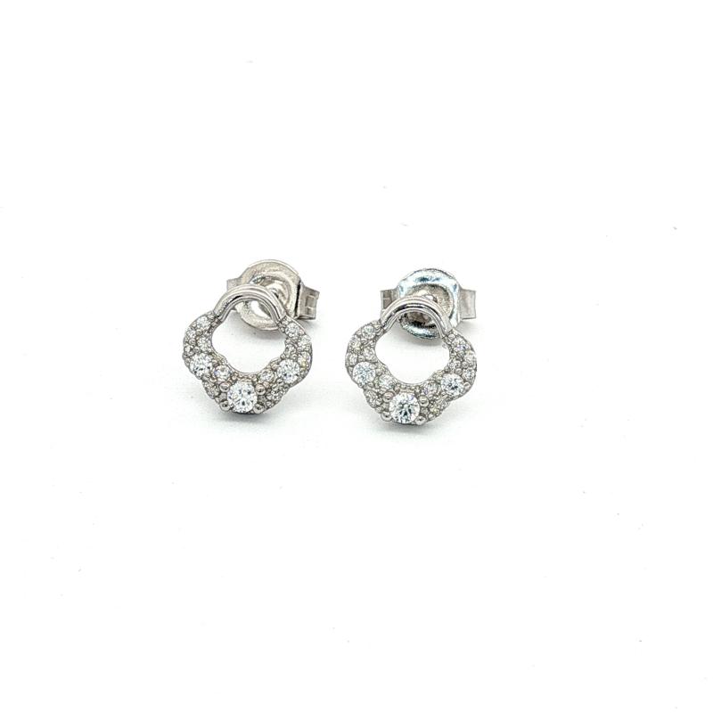 OS Sparkling Curve Stud Earrings