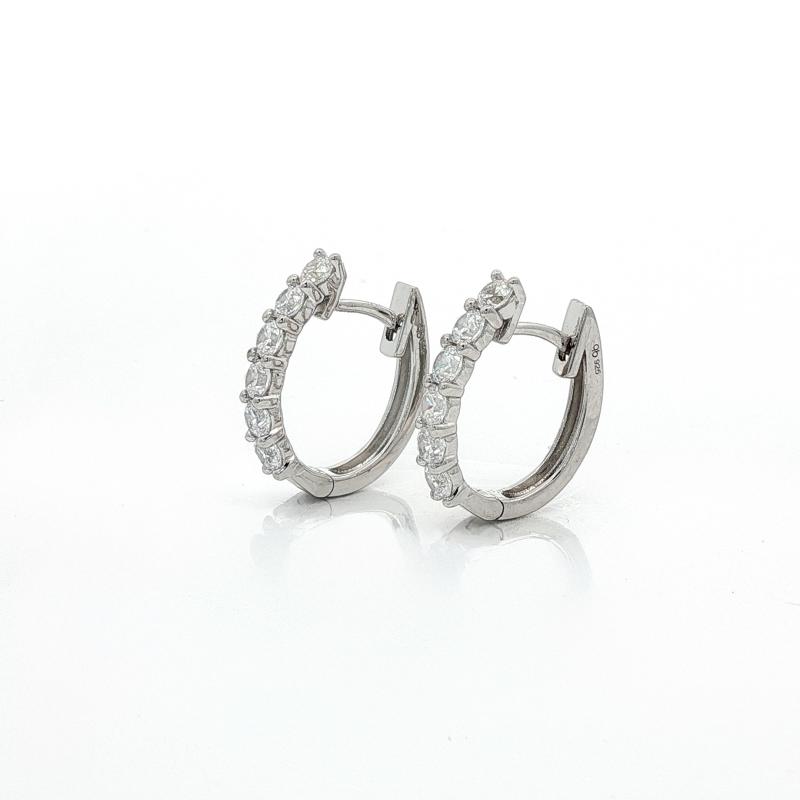 OS Six Sparkling Stone Hoop Earrings 