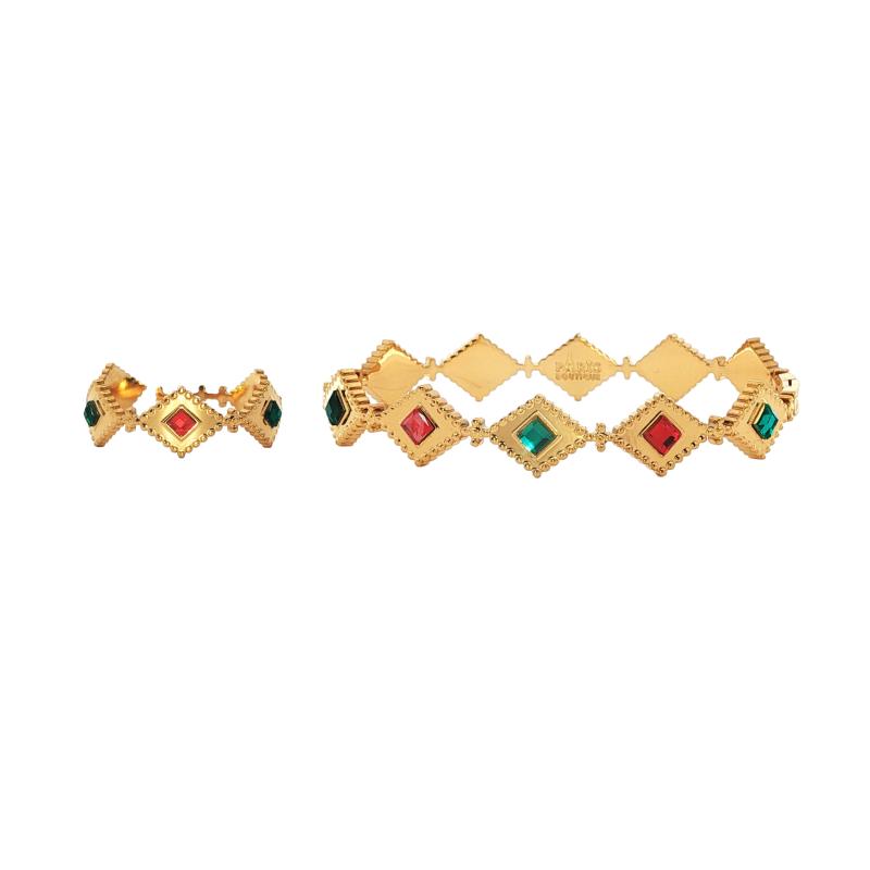 Bangle Set - Diamonds crown jewel