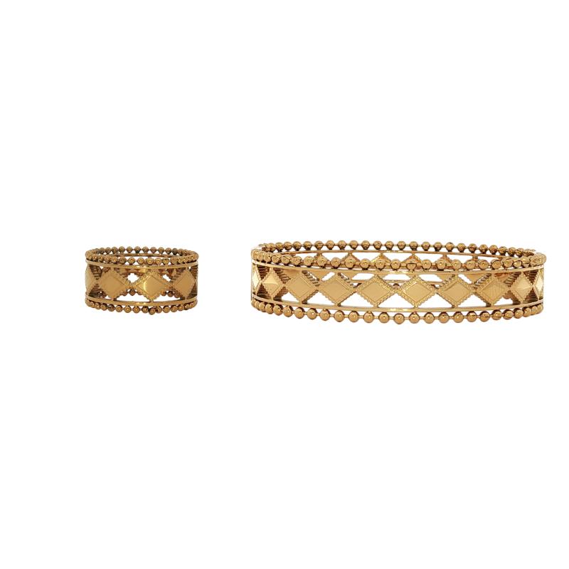 Bangle Set - Diamonds & Beads Duo