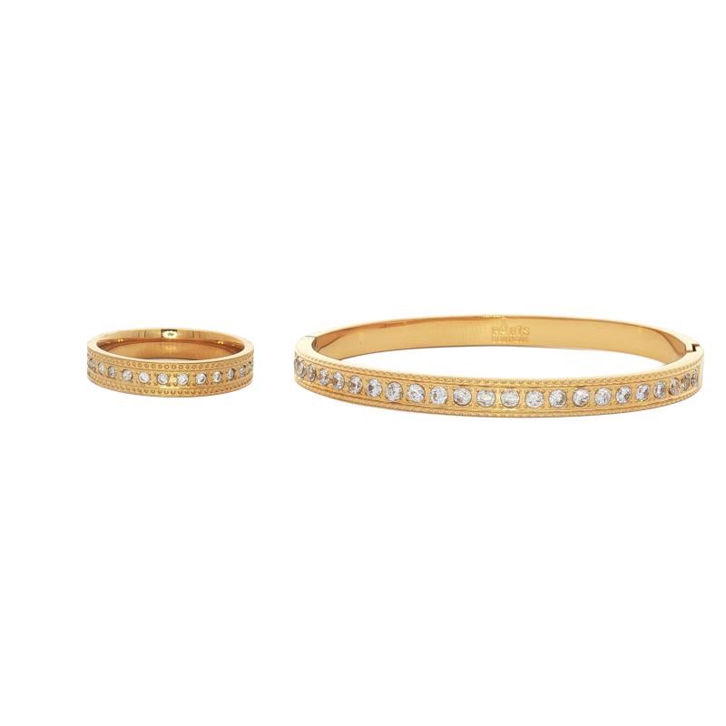 Bangle Set - Round Cut Celestial Stones