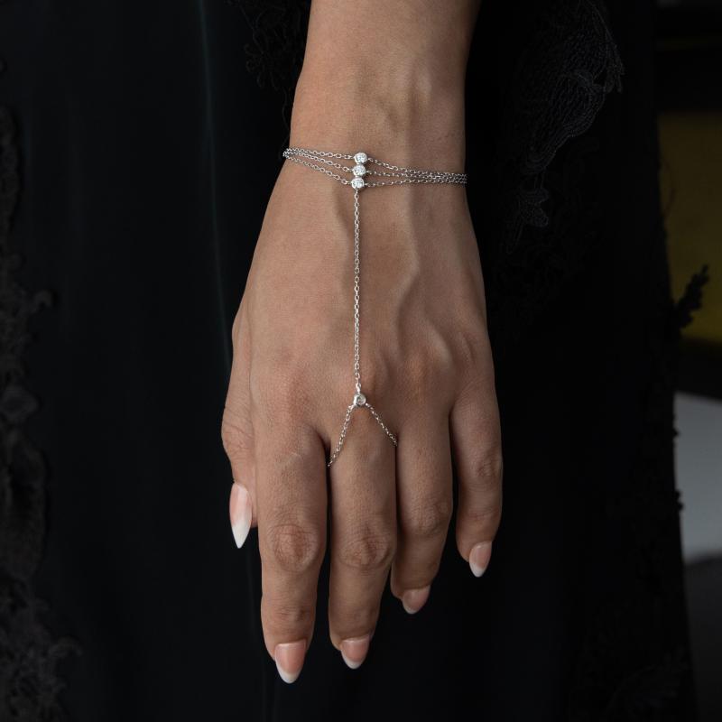 OS - 3 Crystal Layer Ring Bracelet 