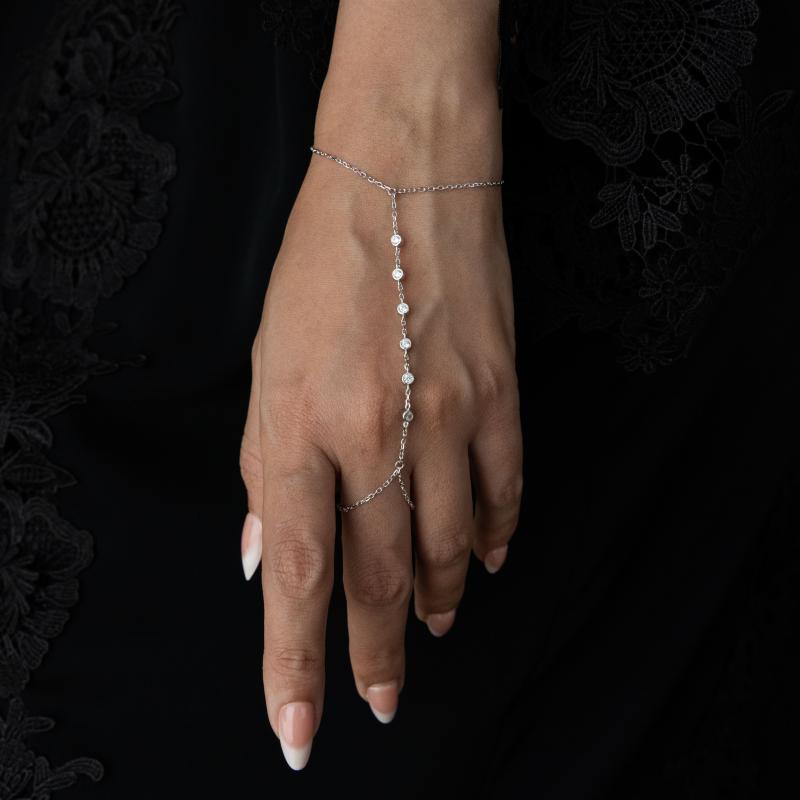 OS - 6 Crystal Ring Bracelet 