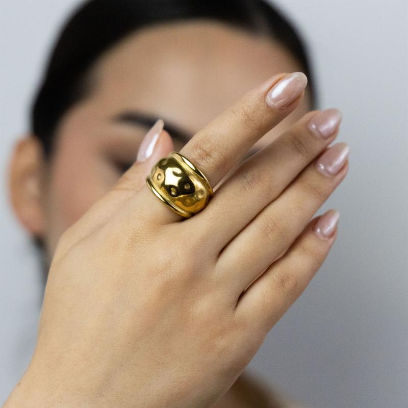 Hammered Dome Ring