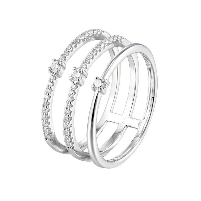 OS Triple Stone Stack Ring