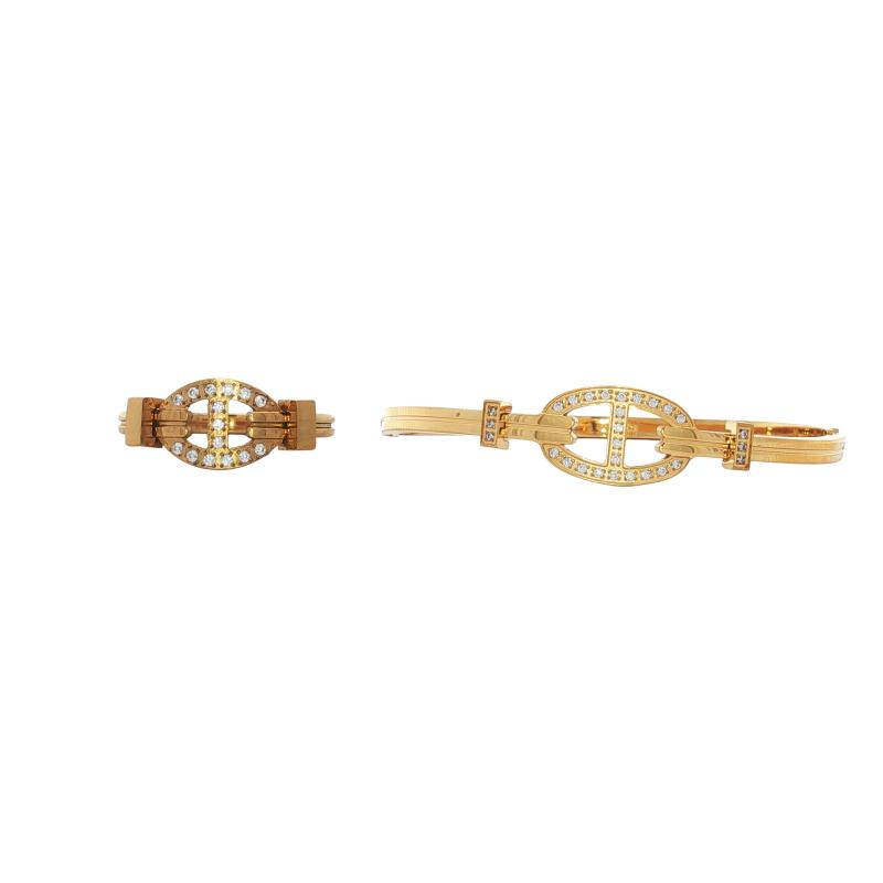 Bangle Set - Crystal Single Anchor Chain