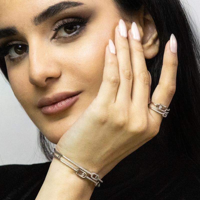 SA Bangle Set MES 3 Pin with Stones 
