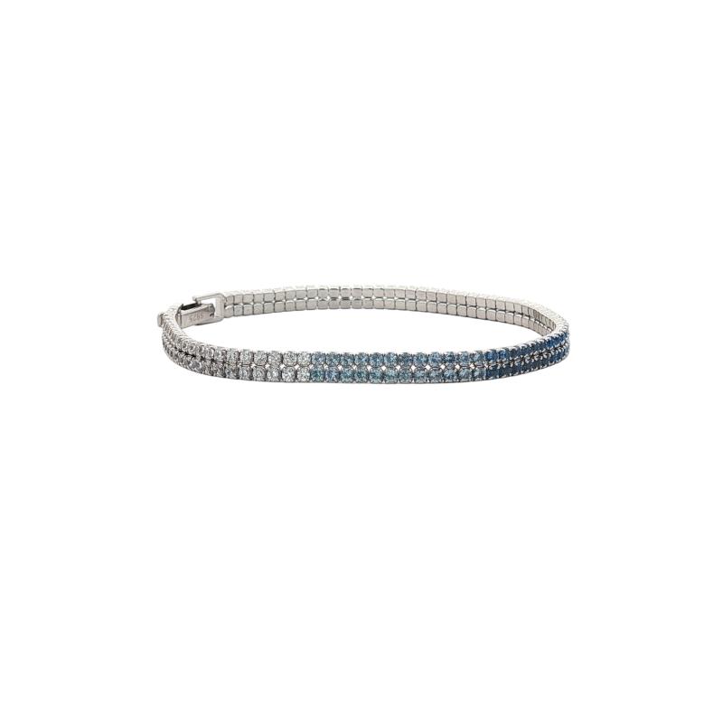 OS - Triple Toned Dual Line Bracelet 