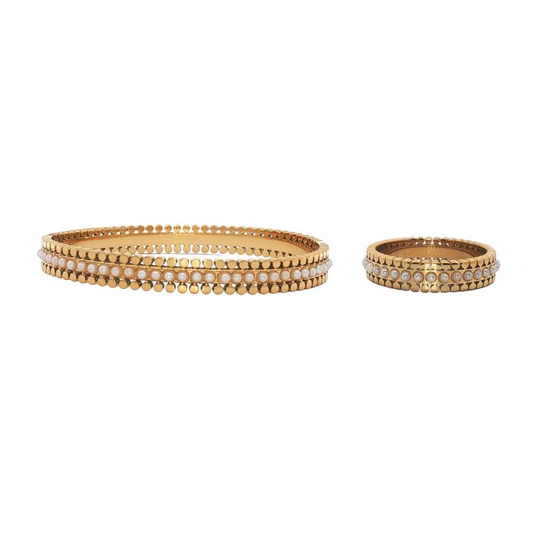 Bangle Set - Round Cut Celestial Orbit