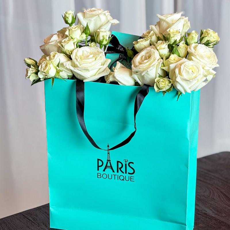 Flowers bouquet in bags Paris 