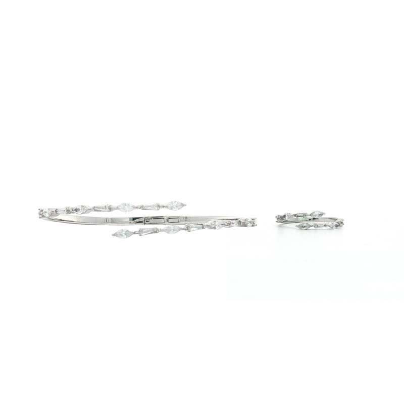 SA Bangle Set Colored Teardrop Spear