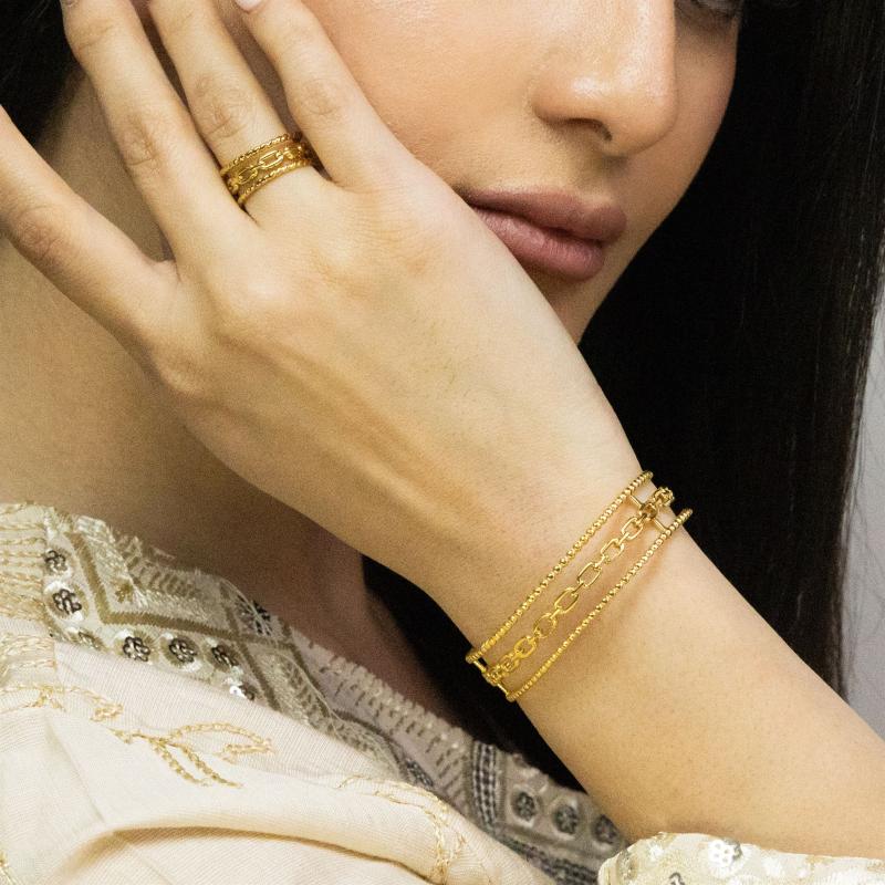 Bangle Set - Marine Link Triple Row