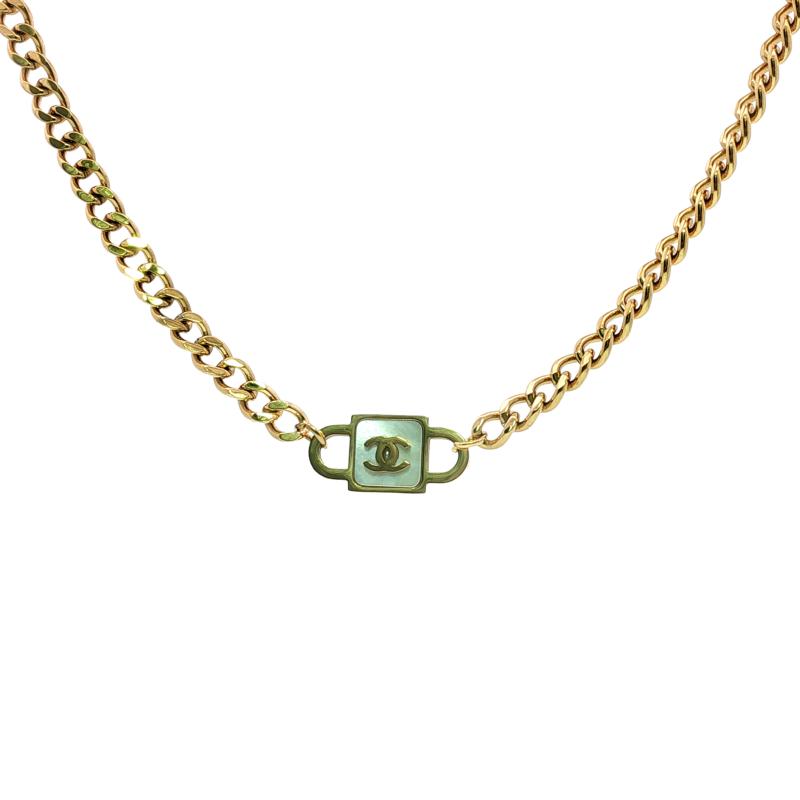 Chan - Pearl CC Chain Necklace