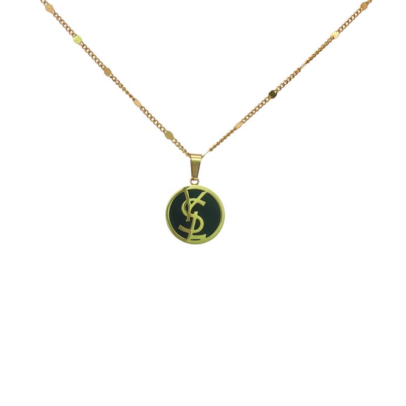 YSL - Logo Circle Necklace